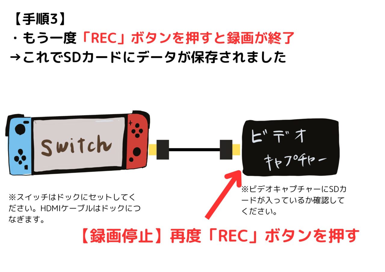 【Switch-動画-長時間-撮り方】②ビデオキャプチャーで長時間撮る方法【録画機能あり◯】 手順3